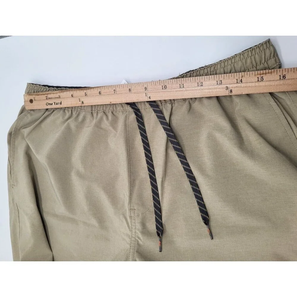 Quiksilver Waterman Men XL Pull On Hybrid Shorts Fishing Outdoor Performance Tan - Picture 5 of 11